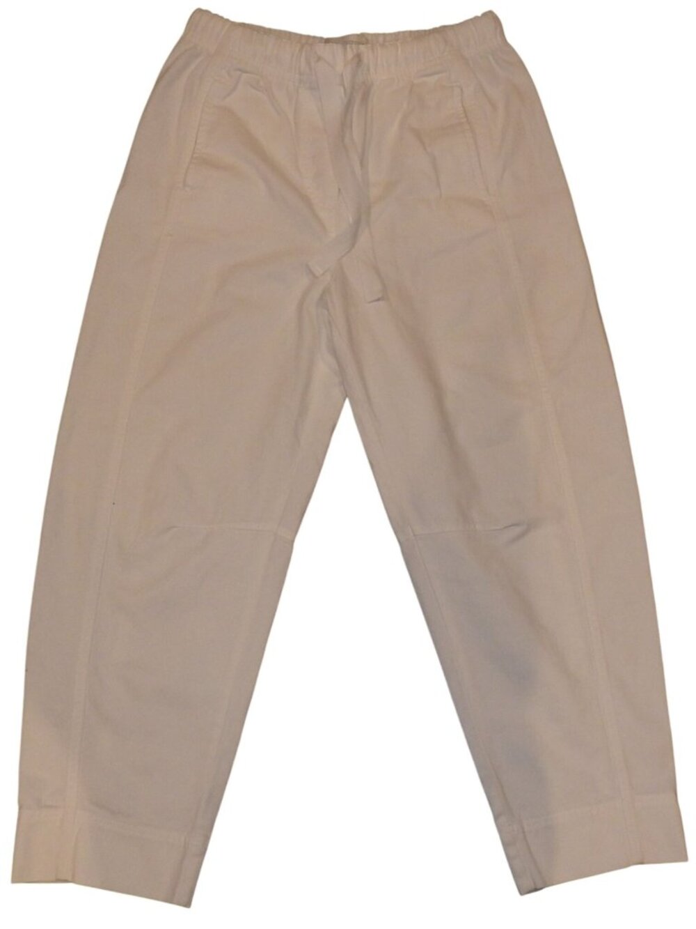 Zara White Wide-Leg Pull-On Baggy Cotton Blend Pants Womens Size XS